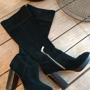 Michael Kors Black Suede Leather Boots